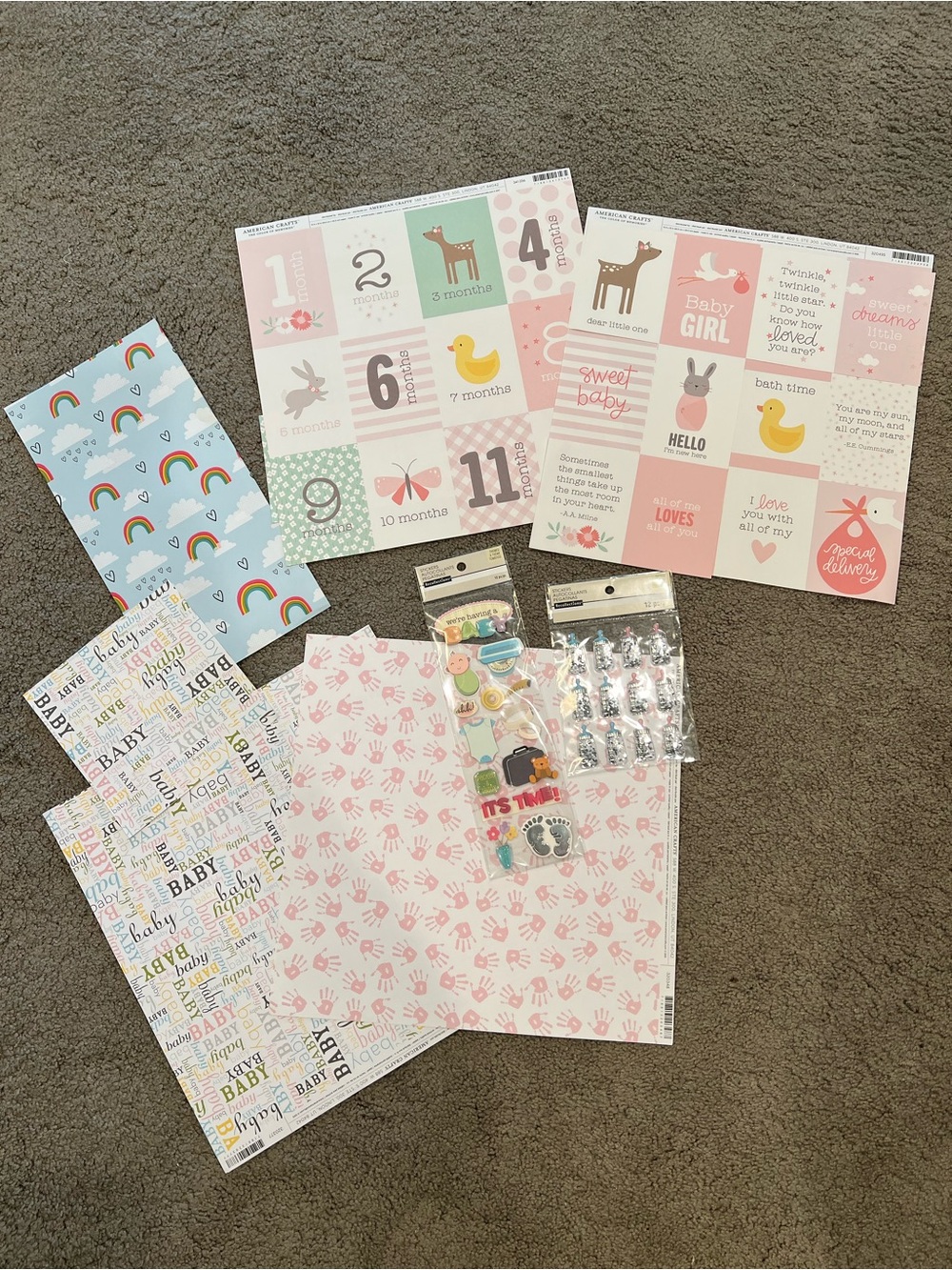 Baby Girl Scrapbook Supplies